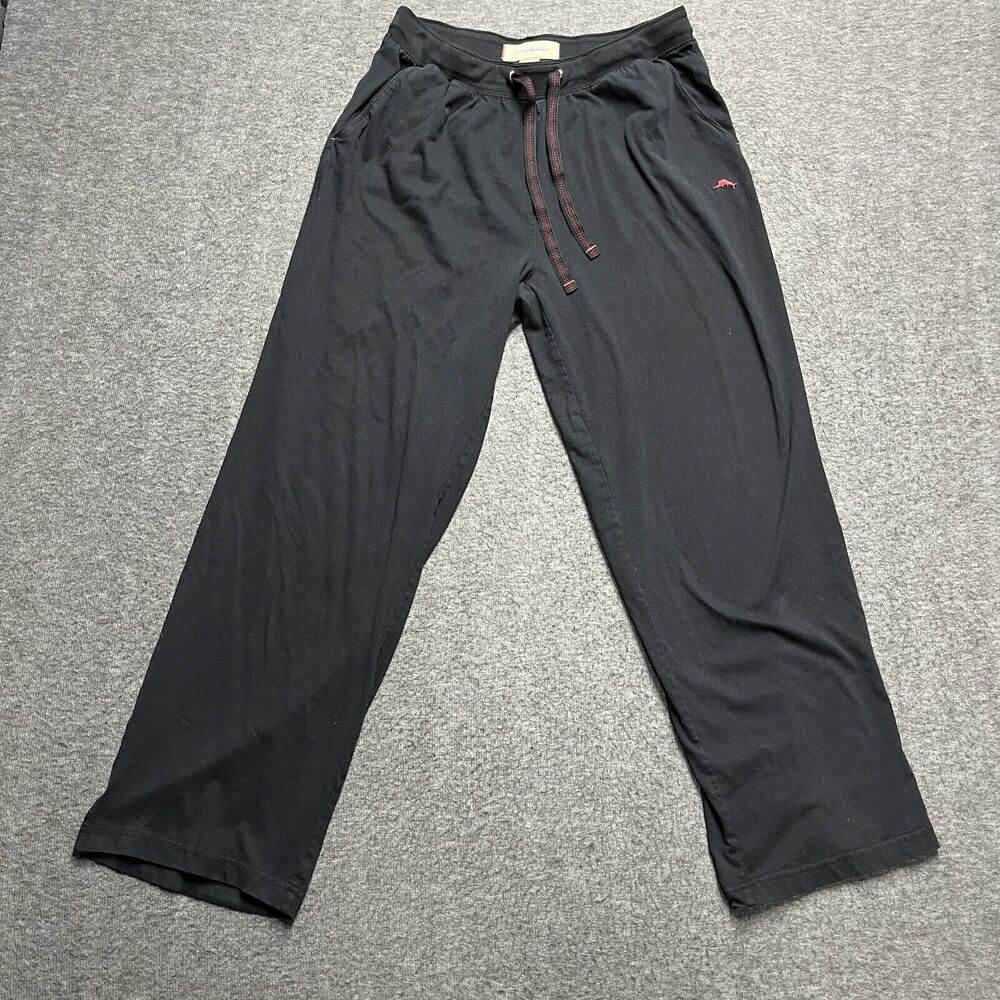 Tommy Bahama Sweatpants Mens Medium Black Drawstring Lounge Wear